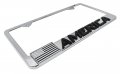 3d American Inverted Flag Chrome Metal License Plate Frame