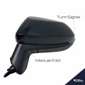 Spieg Driver Side Mirror Replacement For Toyota Corolla 2020-2023 Power Heated Turn Signal Blind Spot Monitoring Black Ptm