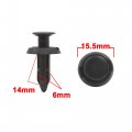 Uxcell 100pcs 6mm Hole Dia Clips Plastic Push Type Rivet Retainer Fastener Bumper Pin