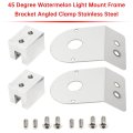 2pcs Watermelon Light Bracket Mount 45 Degree Stainless Steel Angled Clamp For Universal Trucks Rvs Cars