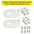 2pcs Watermelon Light Bracket Mount 45 Degree Stainless Steel Angled Clamp For Universal Trucks Rvs Cars