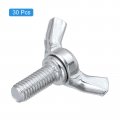 Uxcell 30pcs M5x12mm Wing Butterfly Screws Bolts Bolt Thumb Hand Carbon Steel