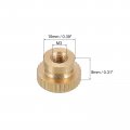 Uxcell Knurled Thumb Nuts 10pcs M3 X D10mm H8mm Brass Nut With Collar High Head Blind Hole For 3d Printer Parts