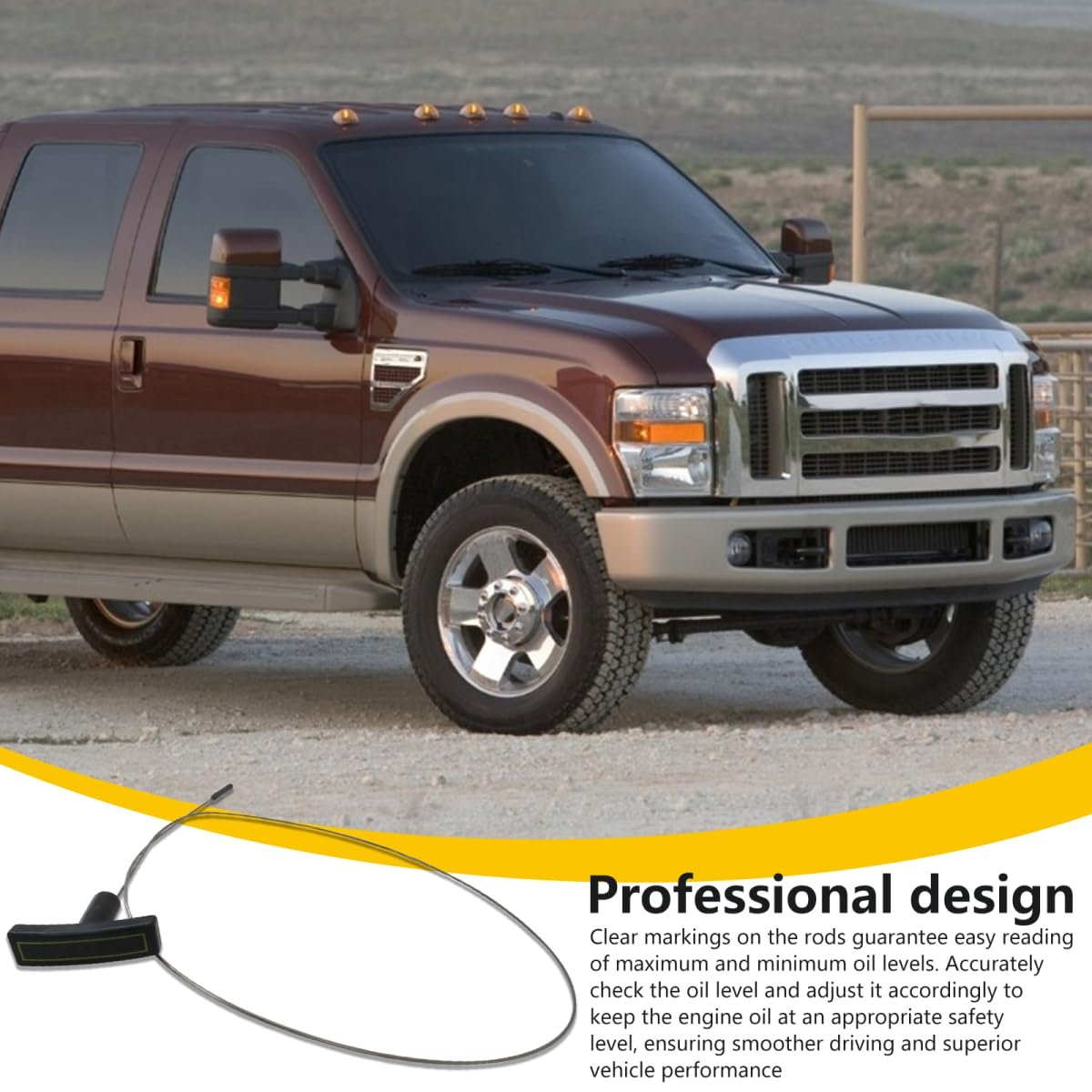 Version Engine Oil Dipstick For 6 0l V8 Diesel Engines Level Replaces 3c3z-6750-aa Gm2804124 84078120