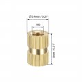 Uxcell Knurled Insert Nuts 20pcs M3 X 8mm Length 5 4mm Od Female Thread Brass Threaded Embedment Nut For 3d Printer