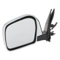 Driver Side Door Mirror For Toyota Tacoma 2001 2002 2003 2004 Chrome Power Non Heated Manual Folding Fits Pre Runner Base Dlx 