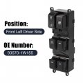 X Autohaux Master Driver Side Power Window Switch 93570-1w155 Replacement For Kia Rio 2012-2015