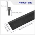 Uxcell 2pcs Door Brush Bottom Sweep H-shape Aluminum Alloy Base With 3 5-inch Pp For Home Industrial 47-inch L Black