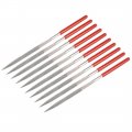 10pcs Triangular Diamond Needles File 5mm X 180mm 150 Grit For Metal Glass Wood Stone Grinding Polishing Engraving 