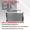 Dpi 2973 Factory Style 1-row Cooling Radiator Compatible With Bmw 1 Series M 135i 335d 335i 335is 335xi Z4 3 0l N54 Mt 07-16