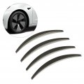 Car Fender Flares 4pcs Wheel Smooth Surface Scratch Resistant Replacement For Tesla Model 3 2017a 2022 High Gloss Carbon Fiber