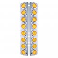 United Pacific 33700 Ss Front Air Cleaner Light Bar With Bracket For Peterbilt Trucks Clearance Marker Amber 