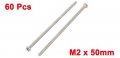 Uxcell M2 X 50mm 304 Stainless Steel Phillips Round Head Screws Bolt 60pcs