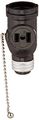 Leviton 1406 660 Watt 125 Volt Two Outlet With Pull Chain Socket Adapter Black 