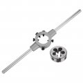 Uxcell Die Stock Handle Wrench Set 9 16-12 Unc Round And 38mm Holder Fits 1 2 -5 8 Unc Unf Metric M12-m14 Od Dies For Bolt