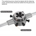 Uxcell Die Stock Handle Wrench Set 9 16-12 Unc Round And 38mm Holder Fits 1 2 -5 8 Unc Unf Metric M12-m14 Od Dies For Bolt