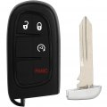 Ocpty 2 Pcs Flip Key Entry Remote Control Uncut Fob Shell Case Replacement For 2014-2018 Jeep Cherokee Keyless Start Gq4-54t