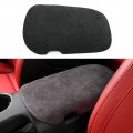 Gzxinwei Black Suede Cover Wrap Central Console Armrest Interior Sticker Decoration For Mustang 2015 2016 2017 2018 2019 2020