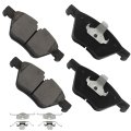 Front D1504 Semi-metal 4pcs W Hardware Disc Brake Pad Set 