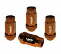 Vms Racing 12x1 5 20pc Piece Orange Anodized 44mm Long Open End Lightweight Aluminum Lug Nuts Compatible With Chevy Chevrolet