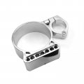 Motorcycle 39mm Side Mount Speedometer Relocation Bracket Adjustment Odometer Mounting Silver