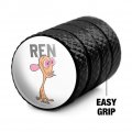 Ren And Stimpy Show Collegiate Tire Rim Wheel Aluminum Valve Stem Caps 4 Piece Set For Passenger Cars Trucks Vans Black Metal 0