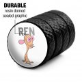 Ren And Stimpy Show Collegiate Tire Rim Wheel Aluminum Valve Stem Caps 4 Piece Set For Passenger Cars Trucks Vans Black Metal 0