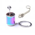 Gt Rotors Gearbox Keychain Six Speed Transmission Stick Shift Fidget Toy Automotive Key Chain Bonus Mini Monkey Wrench Blue 