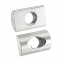 Uxcell Half Round Roll-in Nut M8 Threaded For 4040 Series Aluminum Extrusions Profile Pack Of 15