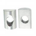 Uxcell Half Round Roll-in Nut M8 Threaded For 4040 Series Aluminum Extrusions Profile Pack Of 15