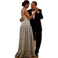 H25044v4 Barack Michelle Obama Dance Cardboard Cutout Standup 