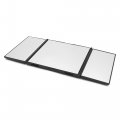 Uxcell Car Visor Mirror Folding Vanity Universal Makeup Travel Cosmetic Tri-fold Clip-on Sun For Truck Suv Van Visors