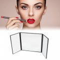 Uxcell Car Visor Mirror Folding Vanity Universal Makeup Travel Cosmetic Tri-fold Clip-on Sun For Truck Suv Van Visors