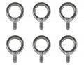 6 Pieces Stainless Steel 316 4 Inch Lifting Eye Bolt Unc Marine Grade Thread Length 12mm 6-pk 1