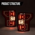 G-plus Rear Tail Lamp Light W Bulbs Wiring Harness Left Right Compatible With 2018 2019 2020 Ford F150