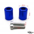 Httmt- Usmt220-009-blue-nologo- Blue Bar Ends Compatible With Kawasak Ninja 250 500 Zx600 Zx6 636 Zzr600 Zx6r Zx6rr Nologo