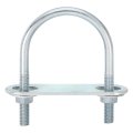 Round U-bolts 2 Set 42mm Inner Width 70mm Length M6 Zinc-plated Carbon Steel U Clamp Bolt With Nuts And Plates For Boat Trailer 
