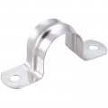 100 Pcs 1 4inch Rigid Pipe Strap Two Hole Stainless Steel U Bracket Widened Tube Tension Clip Assortment Kit Heavy Duty Clamp 