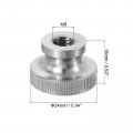 Uxcell Knurled Thumb Nuts 3pcs M8 X D24mm H16mm Stainless Steel Round Knobs Fasteners Blind Hole Hand Screw Nut Silver For 3d