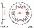 Jtr3 41 41t Steel Rear Sprocket Black Size 525 Part Number 55-341 
