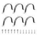6pcs 108mm 4-1 4 Cable Clamp 304 Stainless Steel Rubber Coated Cushion Insulated Clamps U Holder Pipe Strap With M4x20mm Screws
