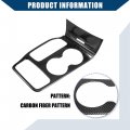 Hihaha Car Interior Center Console Gear Shift Frame Panel Cover Trim Set For Jeep Grand Cherokee 2016-2021 Durable 1 Carbon