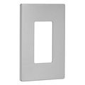Eaton Pjs26sg-sp-l Designer 1-gang Screwless Wallplate Silver Granite 