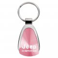 Au-tomotive Gold Inc Officially Licensed Pink Teardrop Key Fob For Jeep Cherokee