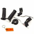 Xljoy 7 8 Twist Throttle Housing Hand Grips Brake Levers For Minimoto Goped Gas Scooter