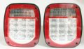 Blingbling Red Truck Trailer Boat Tj Cj Yj Jk Stop Turn Tail Led Lights Stud Mount 