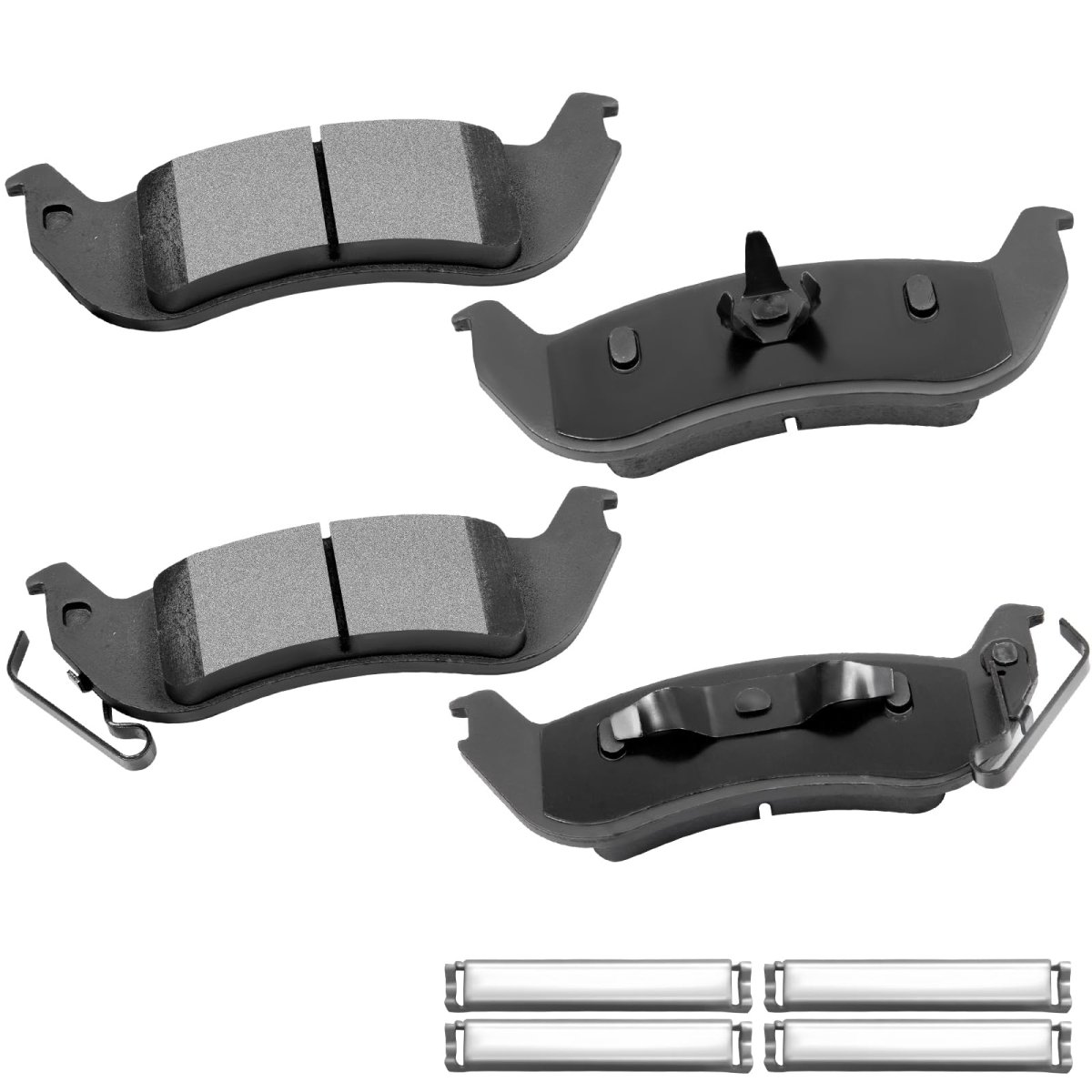 D1040 Rear Disc Brake Pad Set With Hardware For Ford Crown Victoria Ranger Lincoln Town Car Mercury Grand Marquis And Mazda