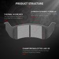 D1040 Rear Disc Brake Pad Set With Hardware For Ford Crown Victoria Ranger Lincoln Town Car Mercury Grand Marquis And Mazda
