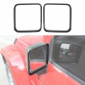 Side Mirror Visor Guard Eyebrow Trim Cover For Jeep Wrangler Jk Jku 2007 2017 Black Carbon Fiber Grain Exterior Accessories 2 