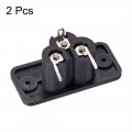Uxcell C6 Panel Mount Plug Adapter Ac 250v 2 5a 3 Pins Iec Inlet Module Power Connector Socket Right Angle 2pcs